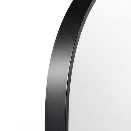 Yezi Oval Wall Mirror 70x50cm Black Frame Bathroom Wall Mounted Vanity Mirror-2050059009389629444