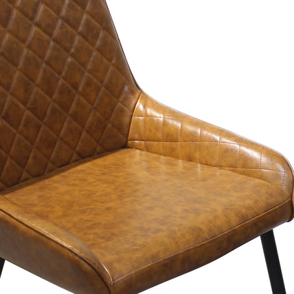 Dining Chairs x 8 Padded Seat PU Faux Leather-2006732734378151940