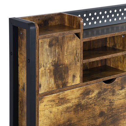 Levede Queen Bed Frame Storage Headboard Industrial-1973193509846519812