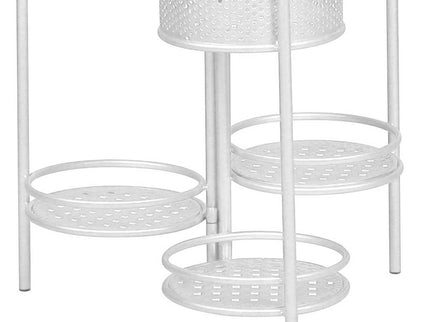 Levede 6 Tier Plant Stand Swivel Outdoor White-1864184717847433220