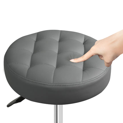 Levede 2x Rolling Bar Stool Swivel Salon SPA Chair Grey-2006732718381076484