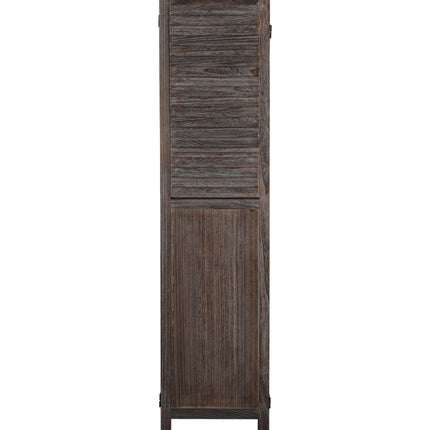 Levede 6 Panel Partition Room Divider Brown-1973193788067287044