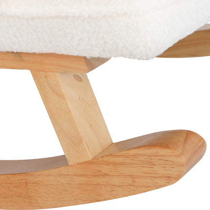 Levede Fleece Rocking Chair with footstool-1975420386942259204