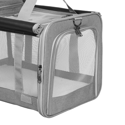 Pawz 3 in 1 Pet Soft Crate Dog Cat Carrier XL Size Grey-1975420341580861444