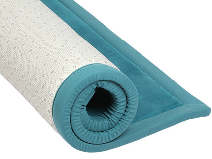 Marlow Coral Velvet Area Rugs Large Mat 120x200cm Blue-1910112283481214980