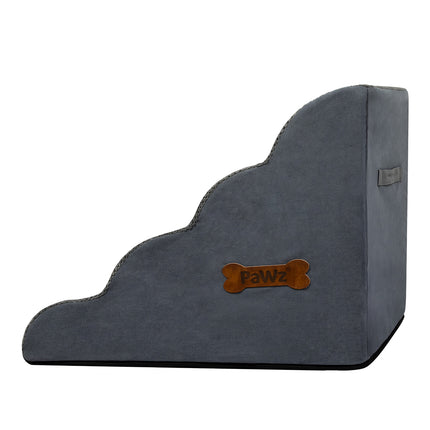 Pawz 4 Steps Pet Stairs Dog Ramp High Density Foam Grey-1954802479988346884