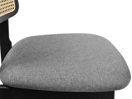 Levede 2x Dining Chair Wood Rattan Armless Black-1910112280654254084