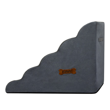 Pawz 5 Steps Pet Stairs Dog Ramp High Density Foam Grey-2029387208141705220