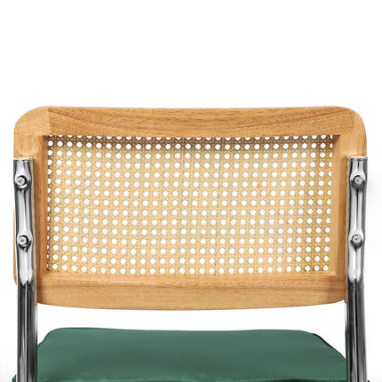 Levede 2xRattan Chair Dining Chairs Green-1975420498355556356
