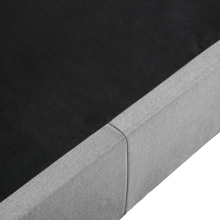 Levede Queen Bed Frame Fabric Tufted Grey-1975420519750701060