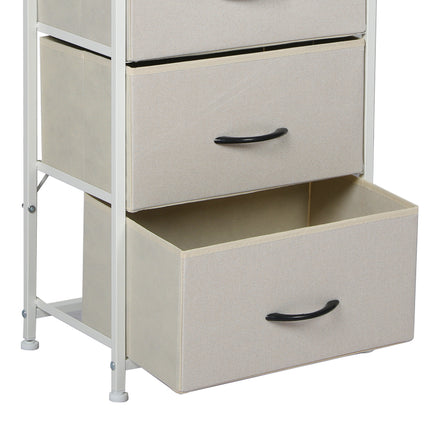 Levede Storage Cabinet Tower Chest Beige-1973194073053466628