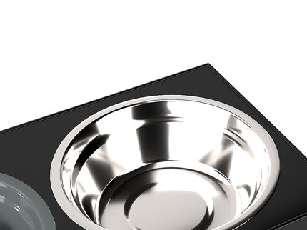 PaWz Elevated Dog Bowls 2 Stainless Steel Bowls and 1 Slow Feeder Bowl-1954802490386026500