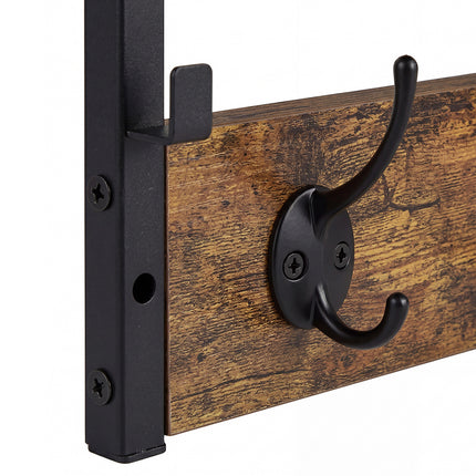 Levede Coat Rack Shelf Wall Mounted 7 Hooks Wall Floating Hat Rack Living Room-2050059009976832004