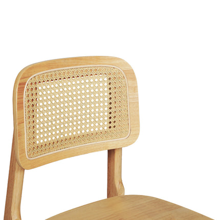 Levede 4x Rattan Dining Chair Wooden Kitchen Chair-2006733383874514948
