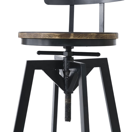 Levede 1x Bar Stool Industrial Adjustable-1975420484073951236
