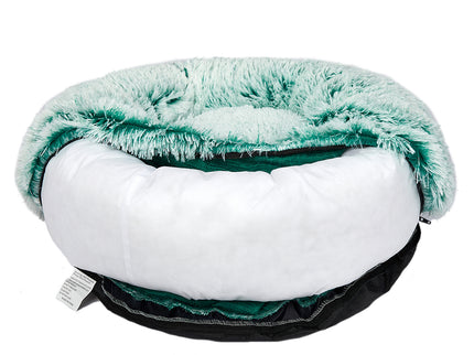 PaWz Pet Bed Cat Dog Donut Nest Calming L Teal Large-1864184499026399236