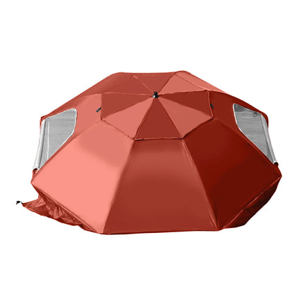 Mountview Beach Umbrella Outdoor Umbrellas Red 2.33M-1973193757788606468