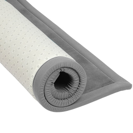 Marlow Coral Velvet Area Rugs Large Mat 180x200cm Grey-1973193521447964676