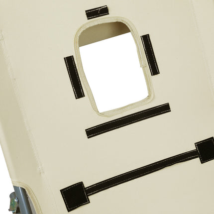 Levede Foldable Beach Lounge Chairs with Face Hole Khaki-1973193484198350852