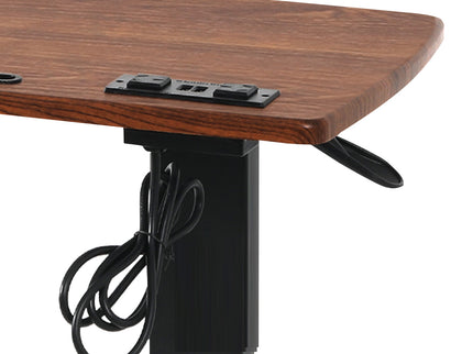 Levede Mobile Standing Desk Foldable Brown Fold-1910113012719685636