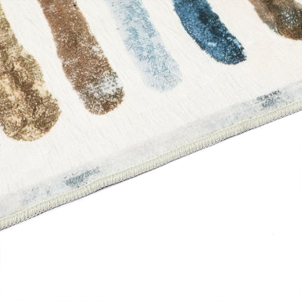 Marlow Floor Rug Short Pile Washable Carpet Soft Plush Non Slip Stripe 200x230-1973193449490485252