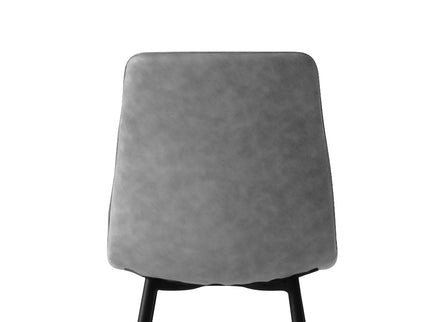 Levede 4x Dining Chairs Kitchen Chair Grey Faux Leather-1910113287937331204
