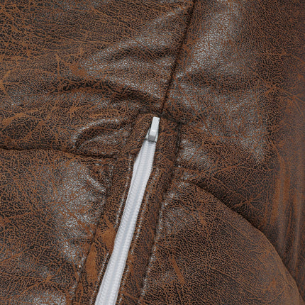 Marlow Bean Bag Chair Cover PU Couch Brown-1973194021832626180