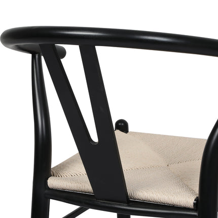Levede 4x Dining Chairs Wooden Hans Black-2006732722512465924