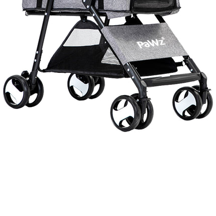 PaWz Large Pet Stroller Dog Cat Travel Grey-1973193718618001412
