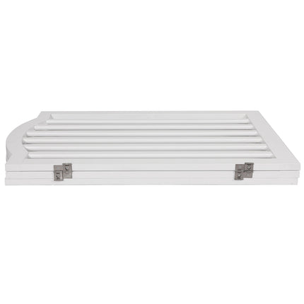 PaWz Wooden Pet Gate Dog Fence Safety White-1975420391706988548