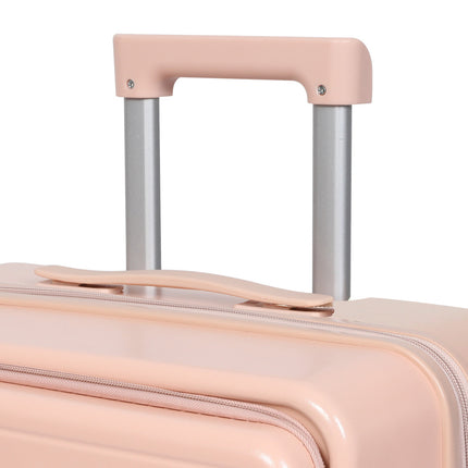 Slimbridge 20" Luggage Trolley Travel Hard Pink-1973193479249072133