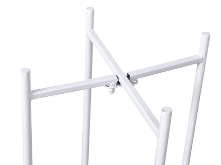 Levede 2 Tiers Plant Stand Metal Flower White Medium-1864184717172150277