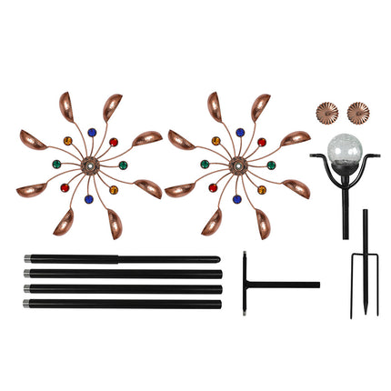 Garden Windmill Solar Light Wind Spinner-1973193789916975109