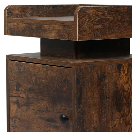 Levede Bedside Table USB Charger Outlet RGB Oak-1910112205467160581