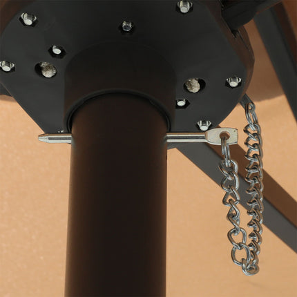 Centra 4.5M Double-sided Patio Umbrella Outdoor Umbrella Base Stand Khaki-1973193482810036229