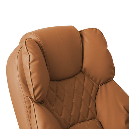 Levede Gaming Chair Office Computer Brown Footrest-1973194005621641221