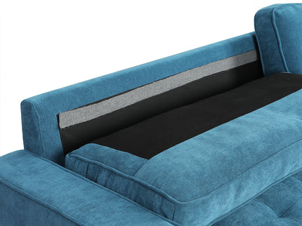 Levede Fabric Sofa Armchair 3 Seater Couch Blue 191cm Wide-1864184596522995717