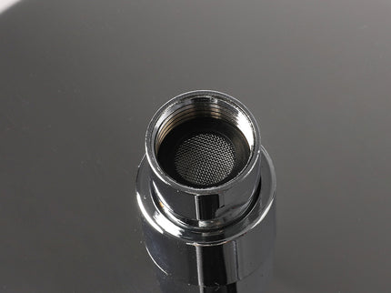 High Pressure Shower Head Set Rain Round Silver-1910113243888750597