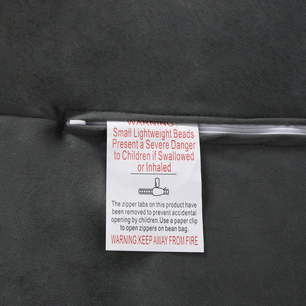 Marlow Bean Bag Chair Cover Soft Velvet Dark grey-1973194022197530629