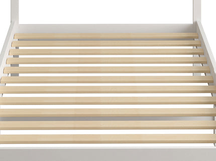 Levede Wooden Bed Frame King Single White-1864183192932716549