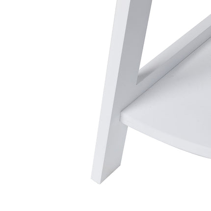 Levede 5 Tier Corner Shelf Wooden Storage White-1973194041973673989