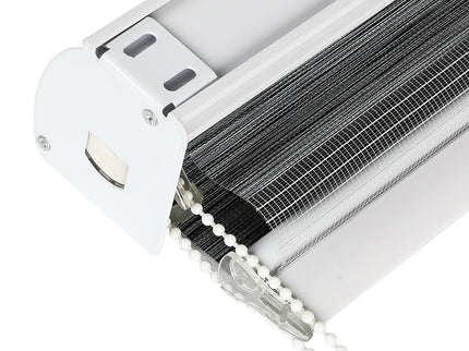 Marlow Blackout Zebra Roller Blind Curtains 120x210 Grey-1910113277401239557