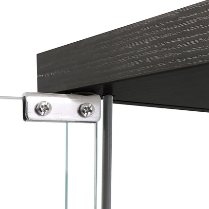 164cm Glass Display Cabinet 2 Doors-1973193801182875653