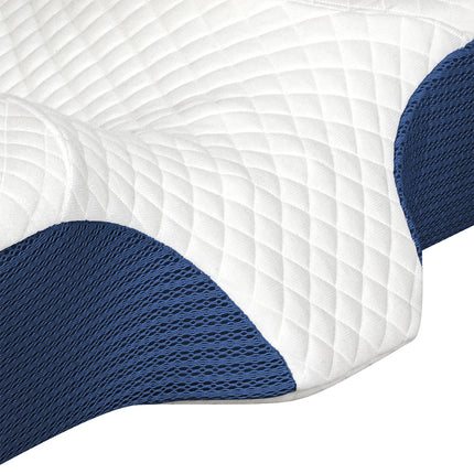 Dreamz Memory Foam Pillow Pillowcase Supprt Blue Rebound-1973193536178360325