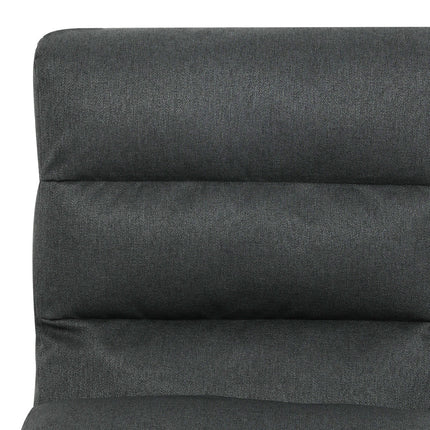 Levede Metal Framed Lounge Chair Linen in Dark Grey-1954802470328864773