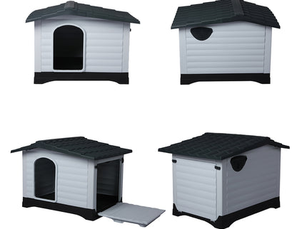 PaWz Dog Kennel Outdoor Indoor Plastic XL Grey-1864184512443977733