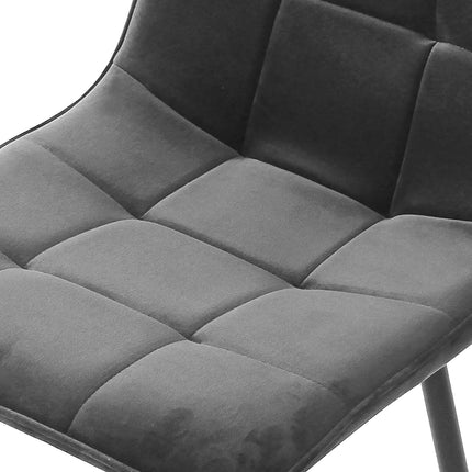 Levede 8x Dining Chairs Kitchen Velvet Grey-2006732723766562821