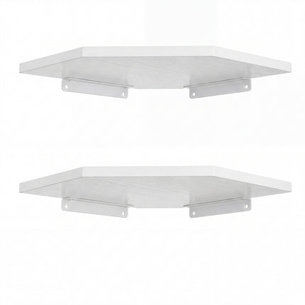 Levede Corner Shelves 2 Pcs Wall Mounted Floating Storage Display Rack Bedroom-2061251869040316421
