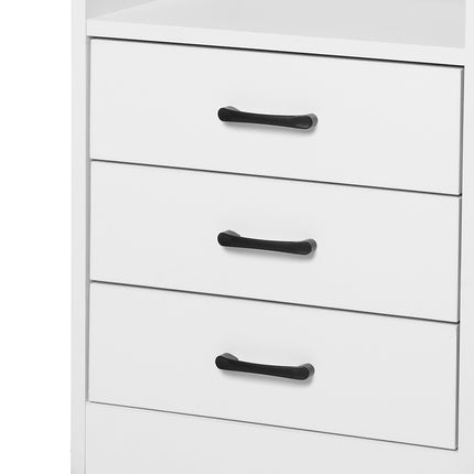 Levede Bedside Table USB Charger Outlet LED White-1910112205110644741