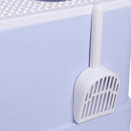 PaWz Cat Litter Box Fully Enclosed Toilet Purple-1973193624296493061